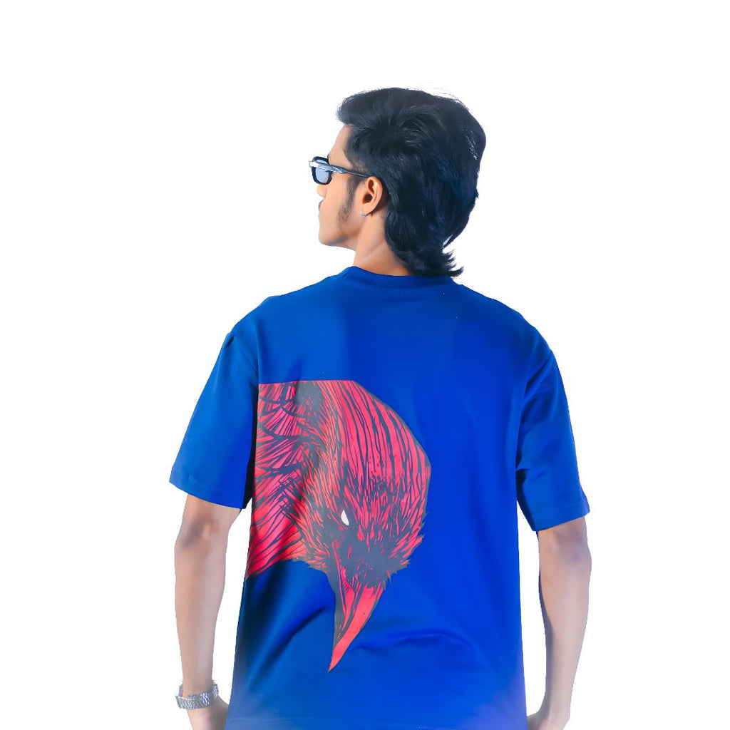 Ravenous Heavyweight Oversized Unisex T-Shirt Navy Blue