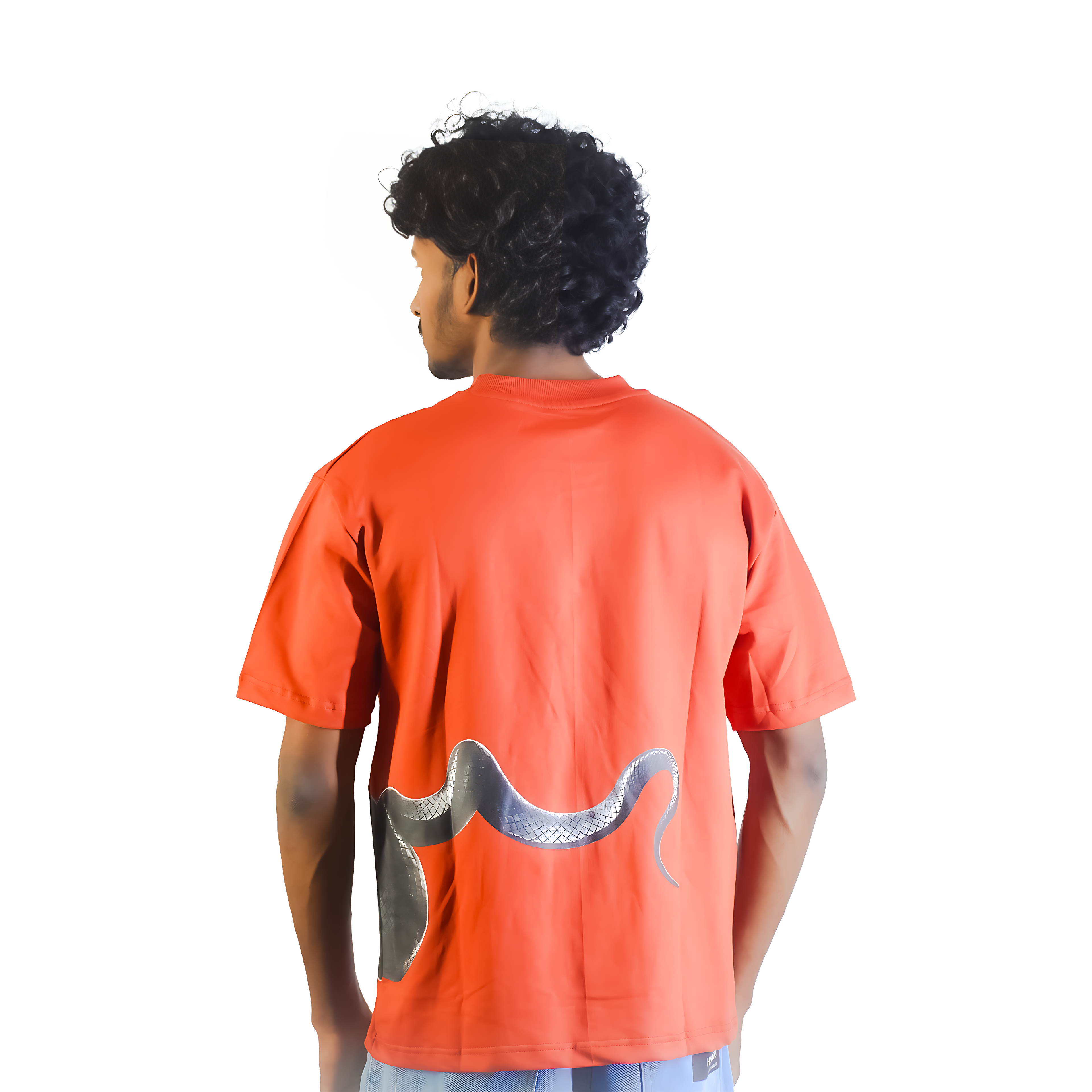 YW Serpent Drift Oversized Unisex Tee Rust Brown