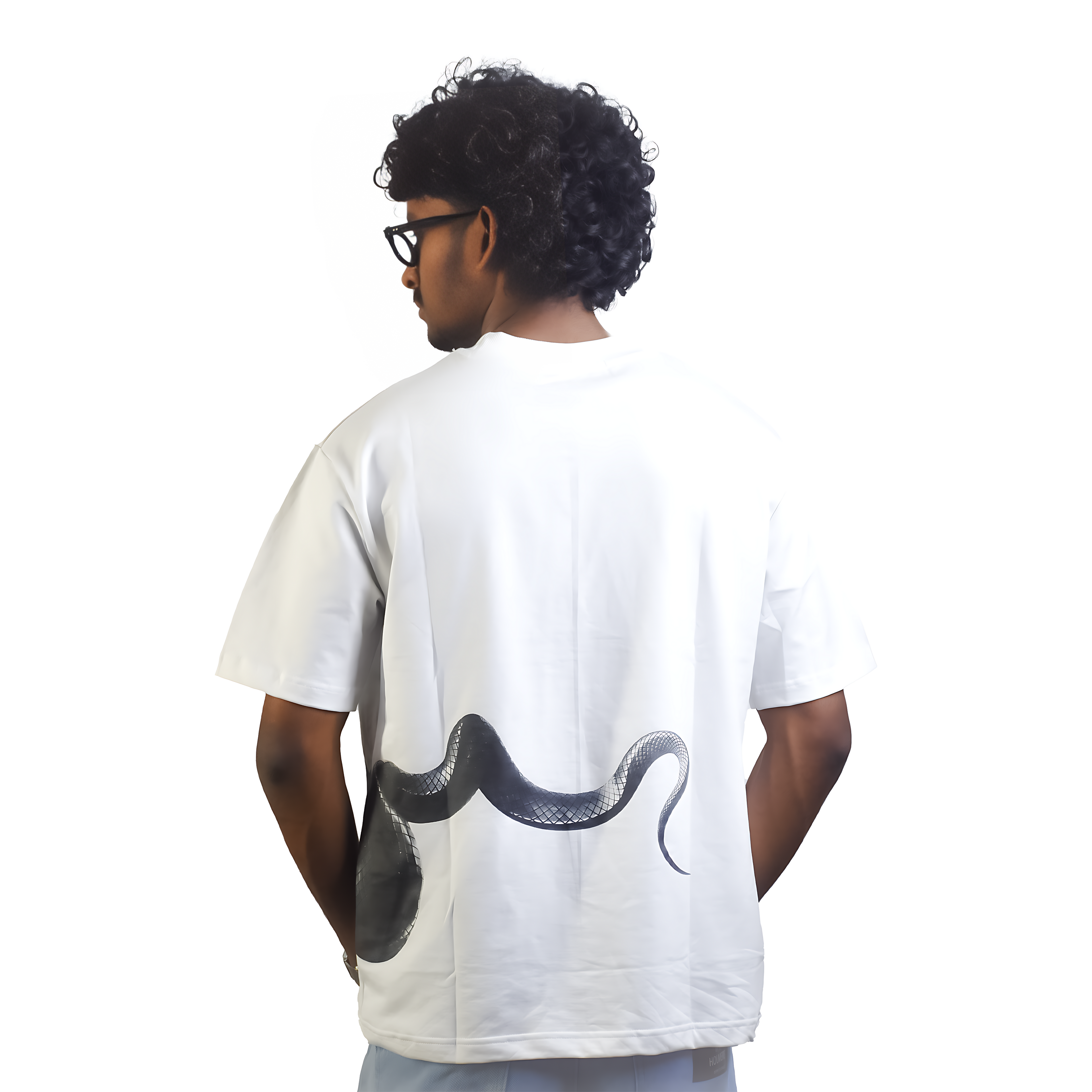 YW Serpent Drift Oversized Unisex Tee White