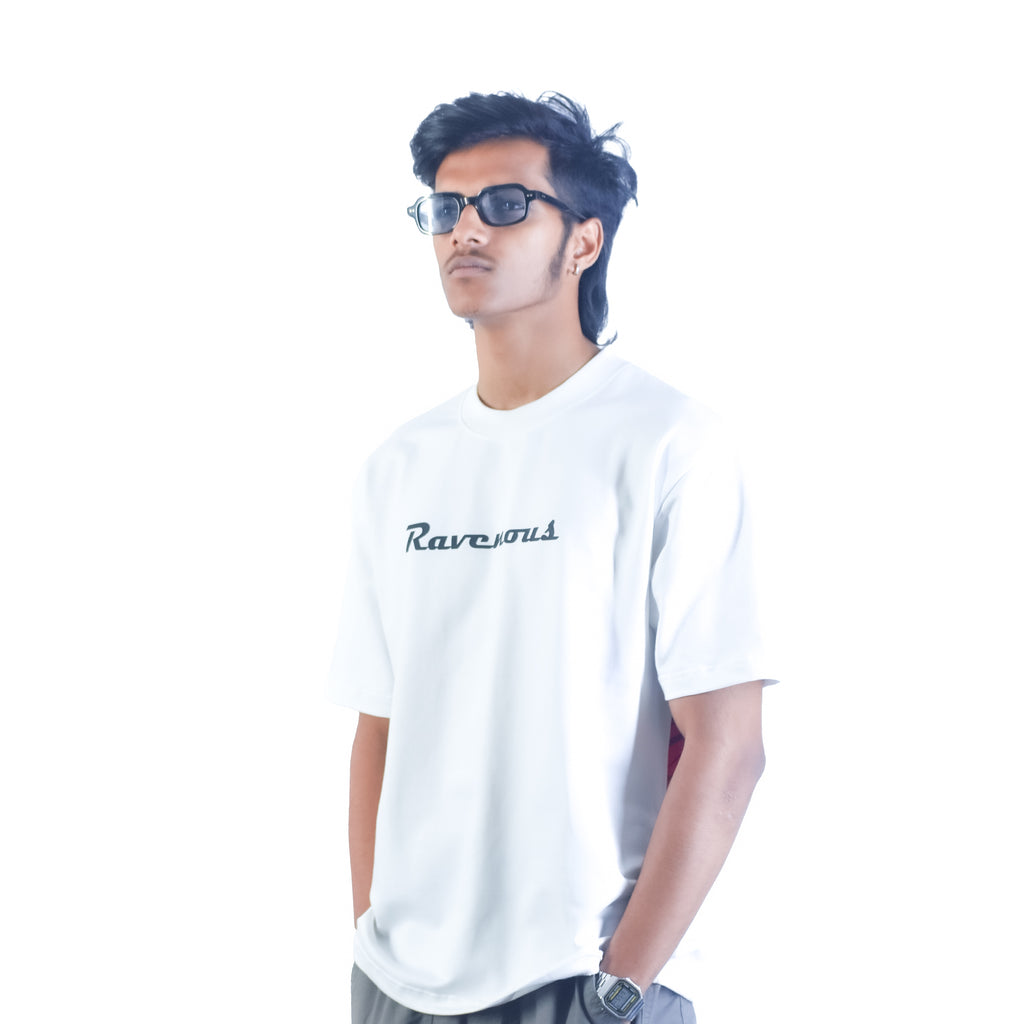 Ravenous Heavyweight Oversized UnisexTee White